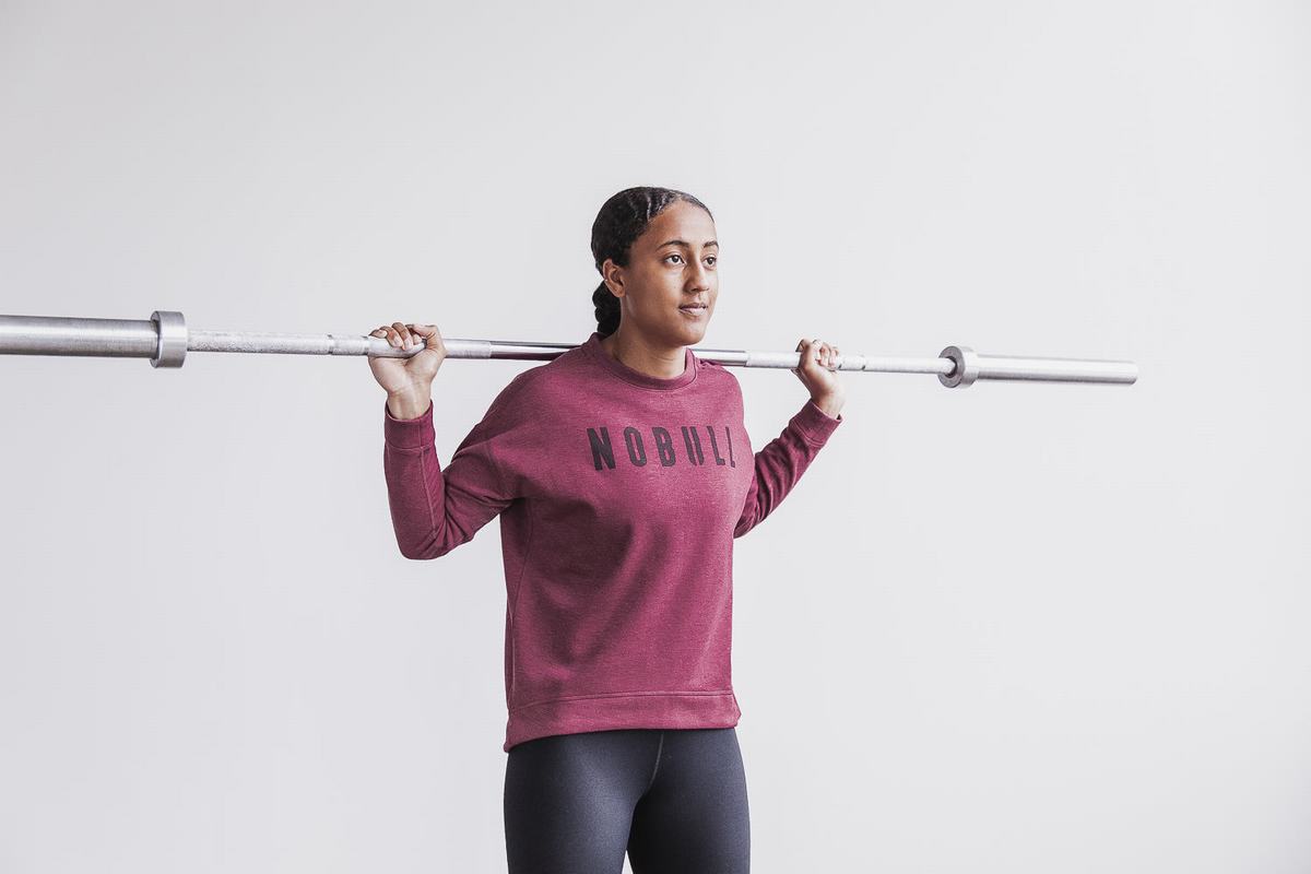 Nobull Crew Women's Sweatshirts Dark Red | Australia (JS9450)